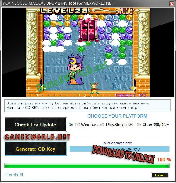 ACA NEOGEO MAGICAL DROP II ключ бесплатно
