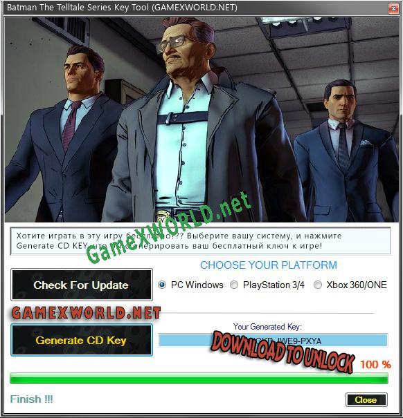 Batman The Telltale Series ключ бесплатно