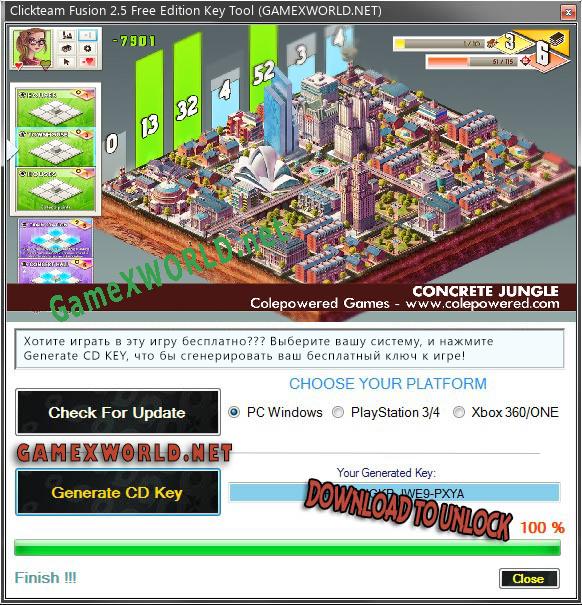 Clickteam Fusion 2.5 Free Edition CD Key генератор