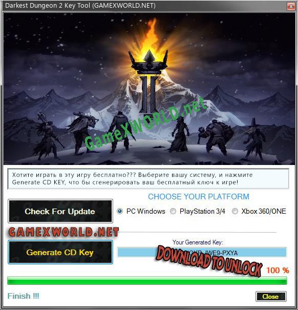 CD Key генератор для  Darkest Dungeon 2