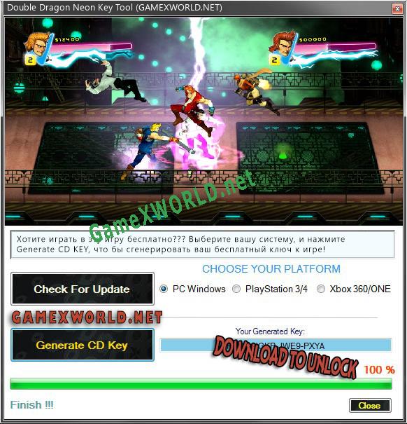 Бесплатный ключ для Double Dragon Neon