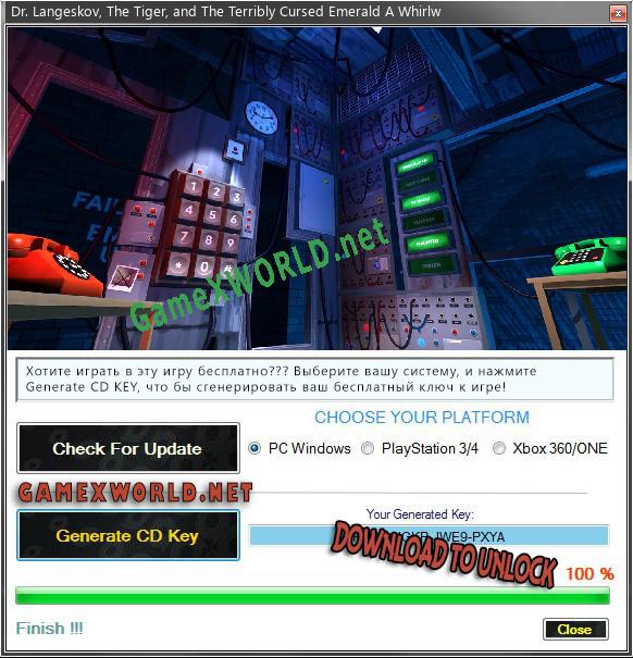 Dr. Langeskov, The Tiger, and The Terribly Cursed Emerald A Whirlwind Heist ключ бесплатно