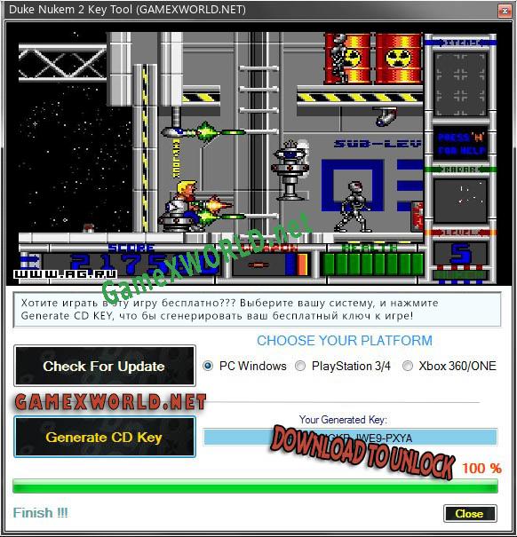 Бесплатный ключ для Duke Nukem 2