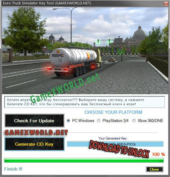 Euro Truck Simulator CD Key генератор