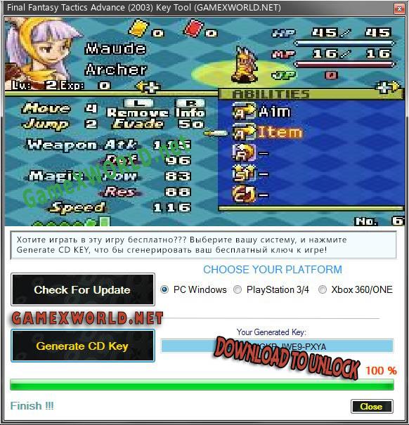Final Fantasy Tactics Advance (2003) ключ бесплатно