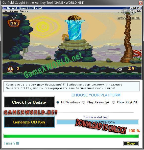 Garfield Caught in the Act CD Key генератор