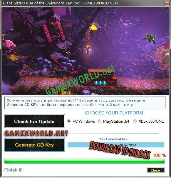 Giana Sisters Rise of the Owlverlord ключ активации