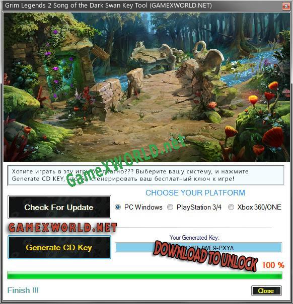 Grim Legends 2 Song of the Dark Swan CD Key генератор