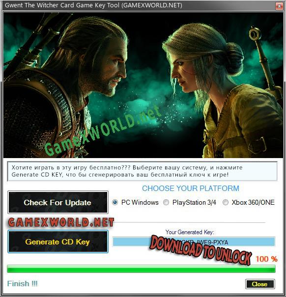 Генератор ключей (keygen)  Gwent The Witcher Card Game
