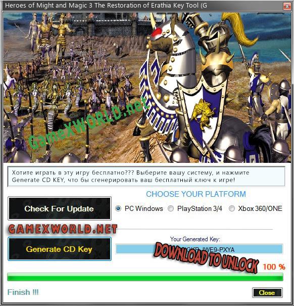 Heroes of Might and Magic 3 The Restoration of Erathia ключ бесплатно
