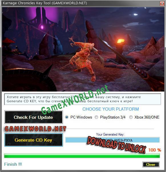 Бесплатный ключ для Karnage Chronicles