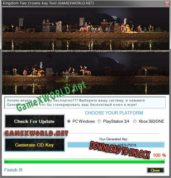 Kingdom Two Crowns генератор ключей