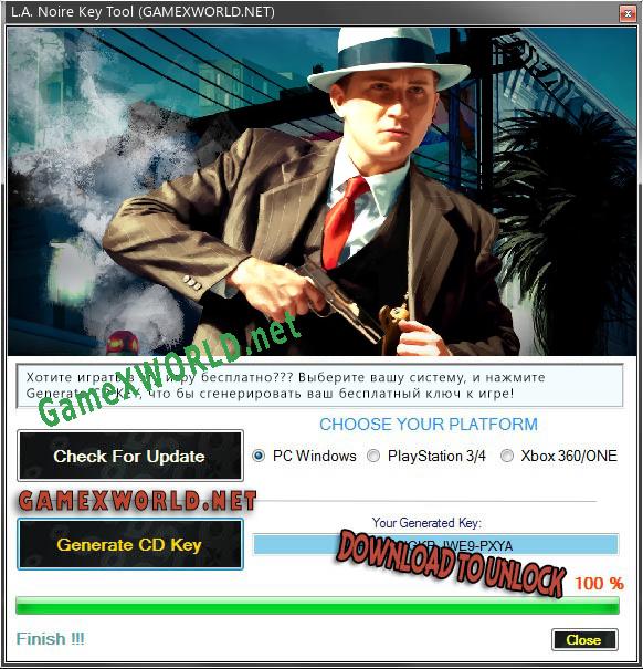 L.A. Noire Game CD Key Generator