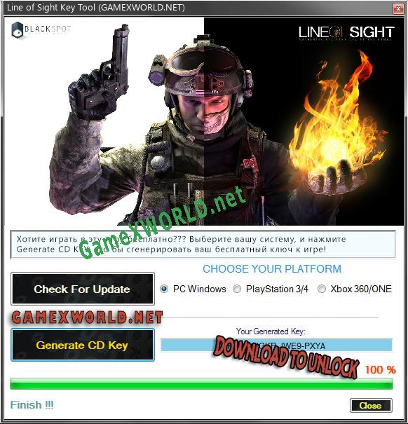 Line of Sight CD Key генератор