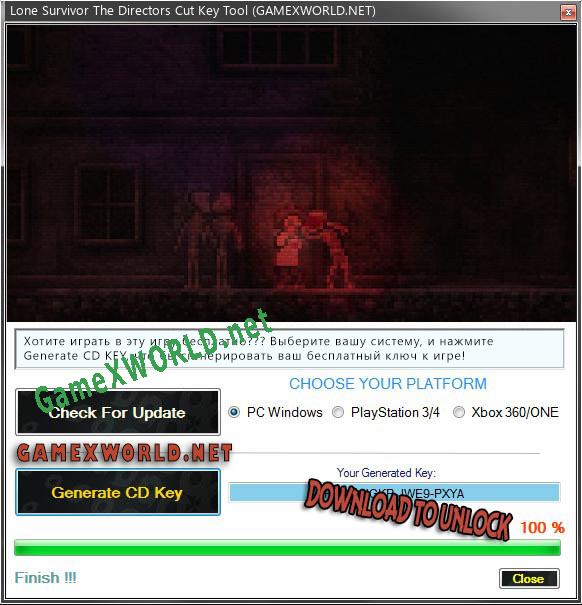 Ключ для Lone Survivor The Directors Cut
