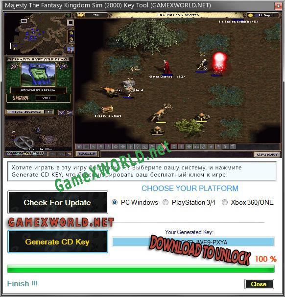 Majesty The Fantasy Kingdom Sim (2000) ключ бесплатно