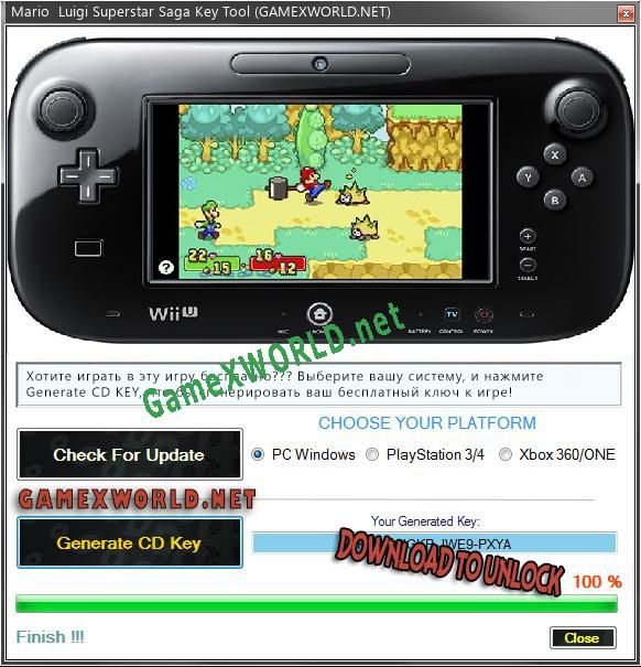 Mario  Luigi Superstar Saga генератор ключей