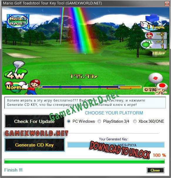 Mario Golf Toadstool Tour ключ активации