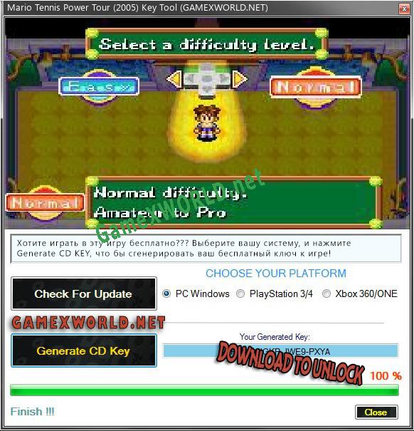 Бесплатный ключ для Mario Tennis Power Tour (2005)
