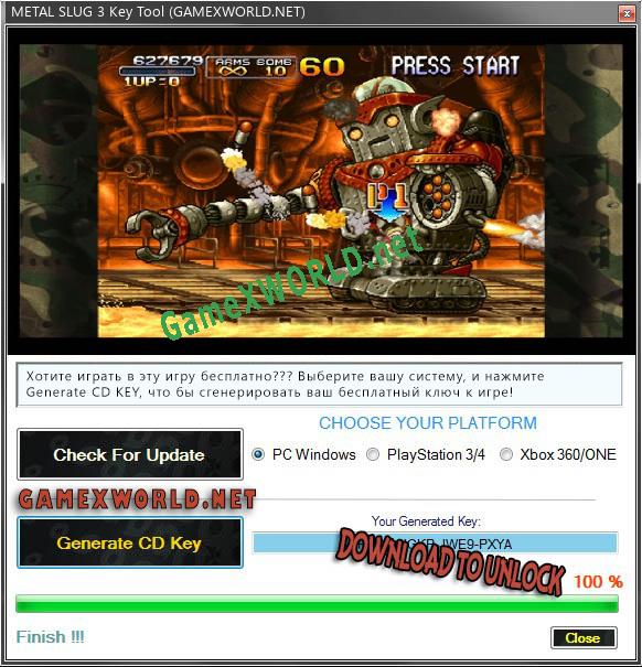 METAL SLUG 3 ключ активации