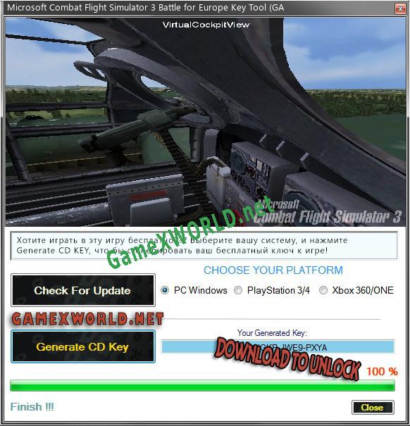 Microsoft Combat Flight Simulator 3 Battle for Europe ключ активации