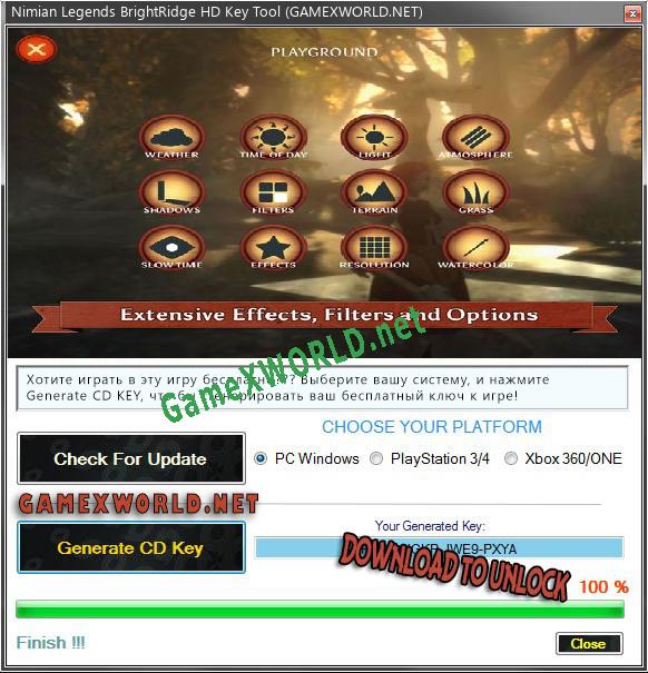 Nimian Legends BrightRidge HD ключ активации
