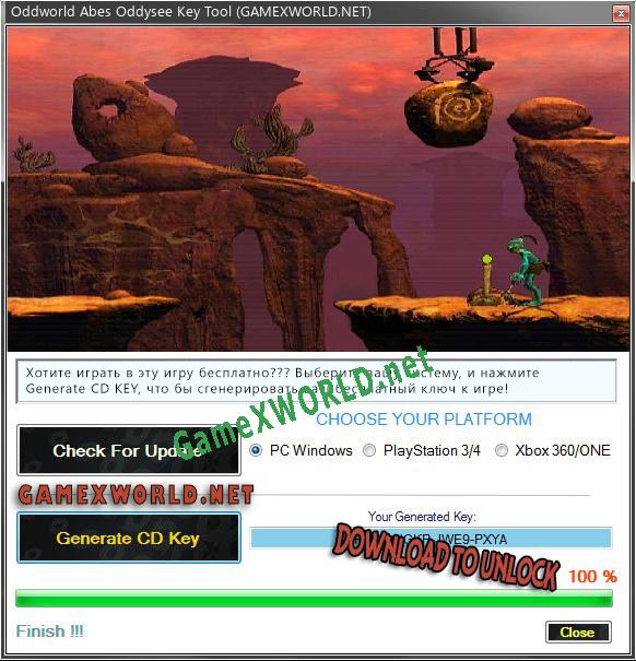 Oddworld Abes Oddysee генератор ключей
