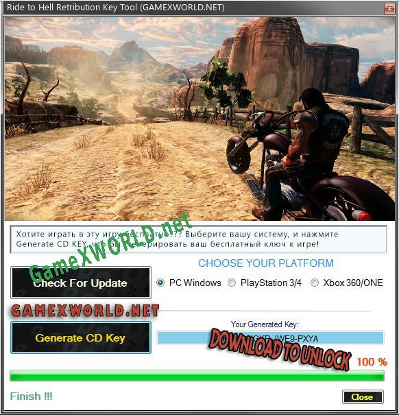 Ride to Hell Retribution генератор ключей