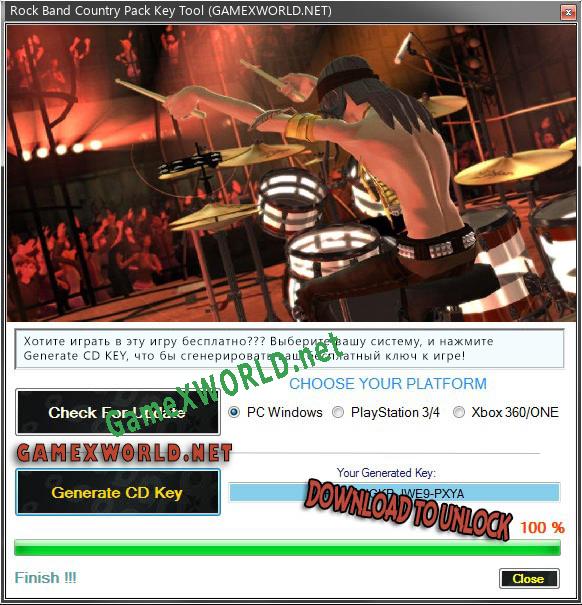 Ключ для Rock Band Country Pack