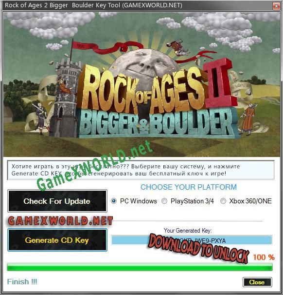 Rock of Ages 2 Bigger  Boulder ключ бесплатно
