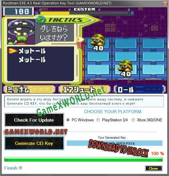 Rockman EXE 4.5 Real Operation генератор серийного номера