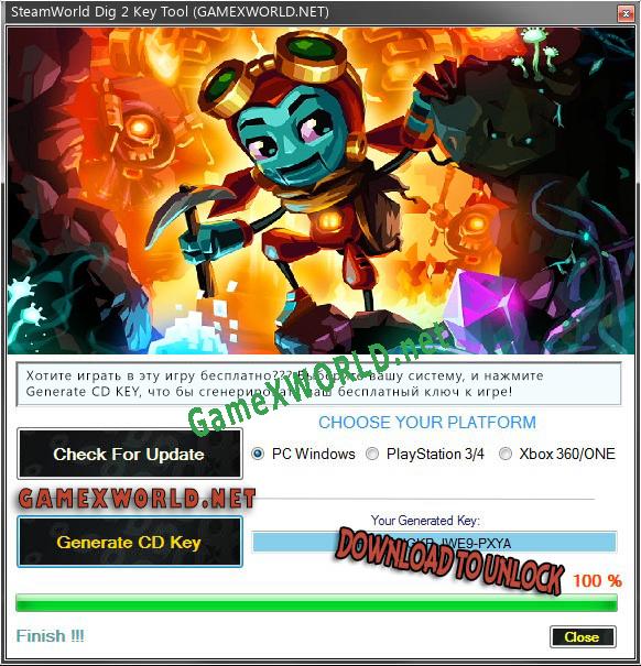 Бесплатный ключ для SteamWorld Dig 2
