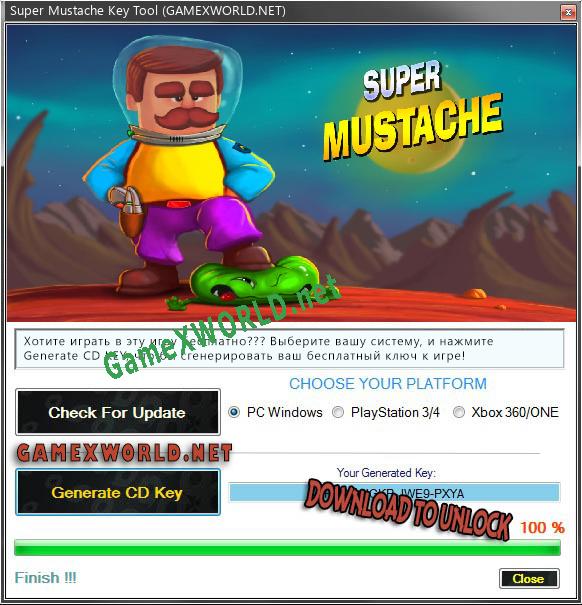 Super Mustache CD Key генератор