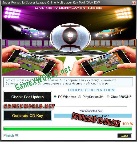 Super Rocket BallSoccer League Online Multiplayer CD Key генератор