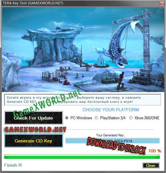 TERA CD Key генератор