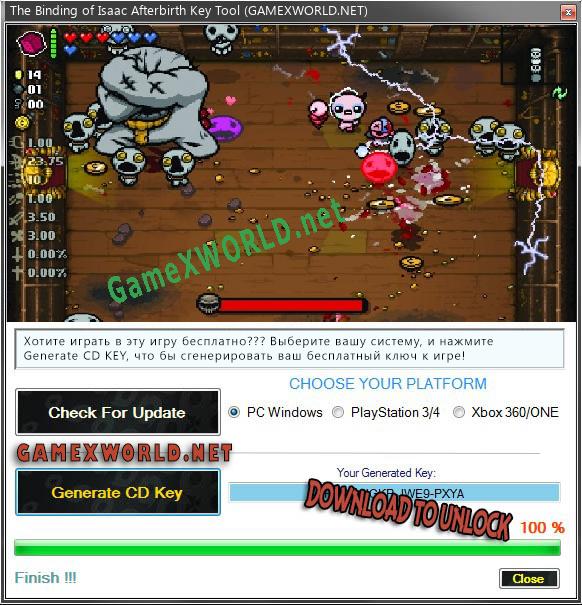 The Binding of Isaac Afterbirth ключ бесплатно