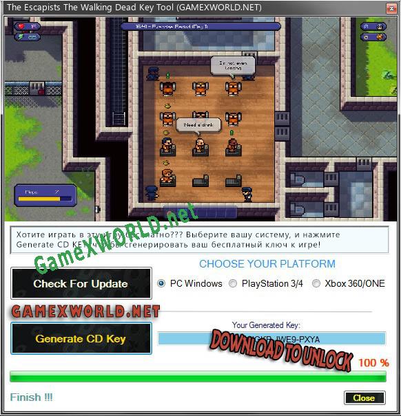 The Escapists The Walking Dead ключ бесплатно