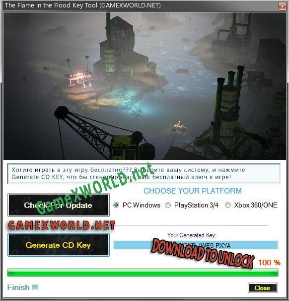 Ключ для The Flame in the Flood
