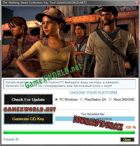 Бесплатный ключ для The Walking Dead Collection