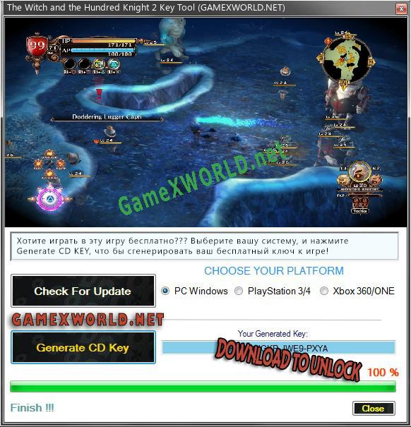 Ключ активации для The Witch and the Hundred Knight 2
