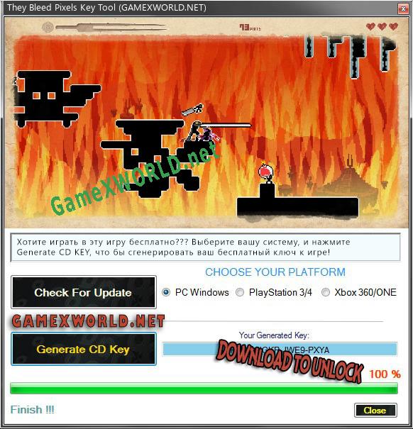 Ключ активации для They Bleed Pixels