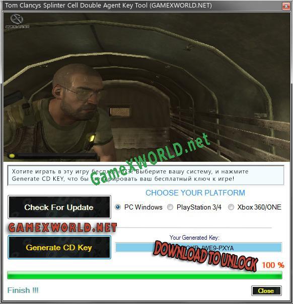 Tom Clancys Splinter Cell Double Agent CD Key генератор