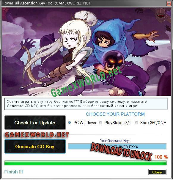 Бесплатный ключ для TowerFall Ascension