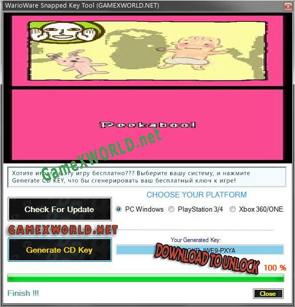 WarioWare Snapped генератор серийного номера