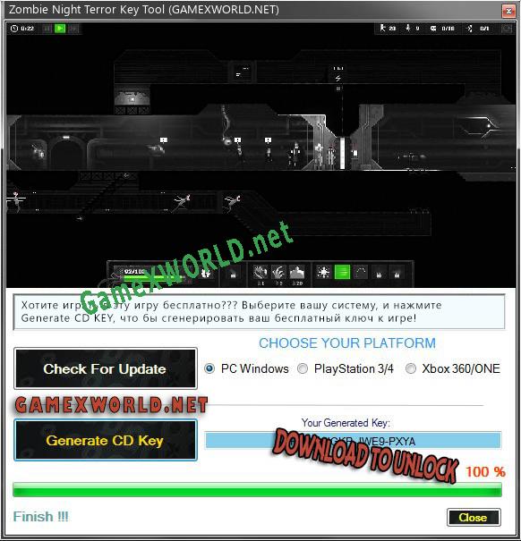 Бесплатный ключ для Zombie Night Terror