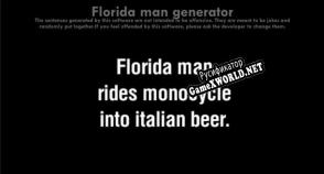 Русификатор для Florida man generator