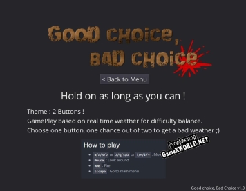 Русификатор для Good choice, Bad choice