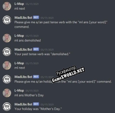Русификатор для MadLibsBot