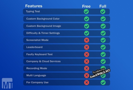 Русификатор для MT Typing Test  Free Version
