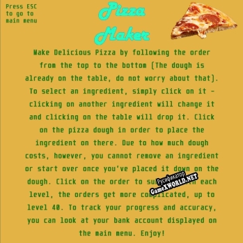 Русификатор для Pizza Maker (falconXYZ)